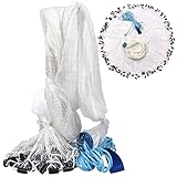 Fishing Net, American Cast Nets for Fishing, AKELLYTH 1/2' mesh, 6 ft,1 lb/ft Fishing Nets for...