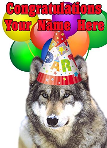 Wolf Congratulations Party Card code9 A5 Greeting card