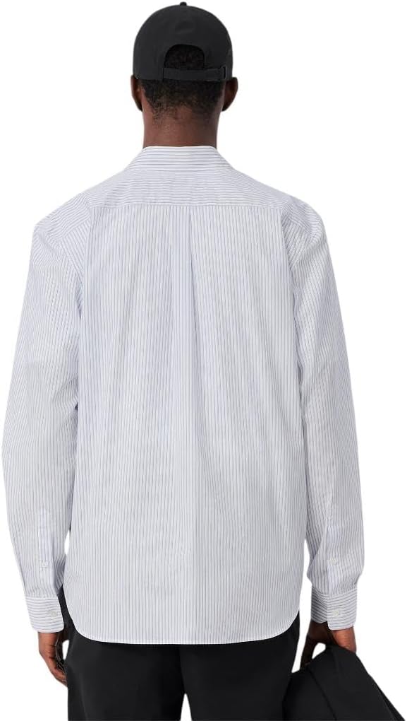 Lacoste Men's Regular Fit Striped Poplin Shirt