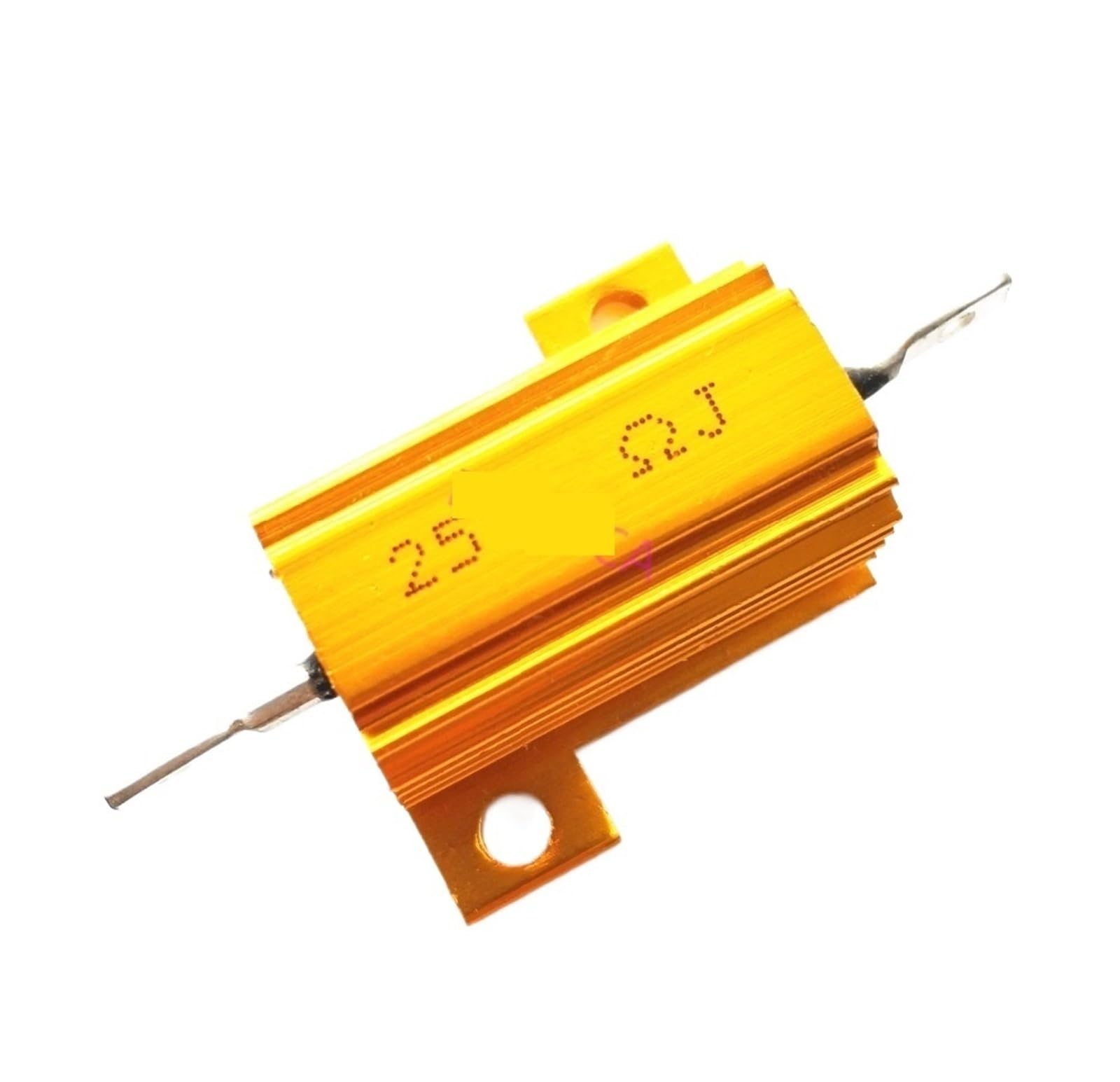 10 pezzi di resistori a filo avvolto in alluminio con custodia metallica da 25 W di valore completo 0,01~100 K 0,05 0,1 0,5 1 1,2 2 6 8 10 20 100 10 K ohm(10R)