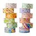 Washi Tape,12 Rollen Washi Klebeband Set Dekoratives Washi-Tape Niedliche Goldfolie Blume Dekorative Masking Tape für DIY Art & Crafts,15mm x 3m
