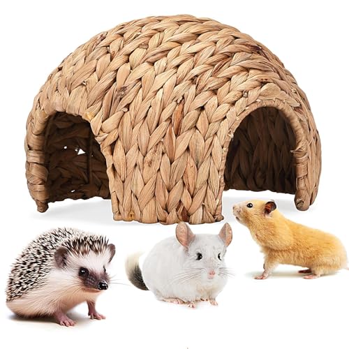 Generisch Kaninchenhaus - Grashaus Für Kaninchen | Meerschweinchenhaus | Bequemes Häschen-Hamster-Haus | Geflochtene Tierhütte | Handgefertigtes Häschen-Grashaus | Kaninchenhäuser Und Verstecke