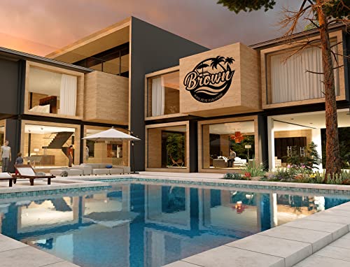 Personalized Name Metal Pool Sign - Swimming Pool Metal Sign - Waterproof,Corrosion Resistant Durable Metal Sign - Use Indoor/Outdoor - Great Gift And Decor For Lake, Cabin. #TOP3