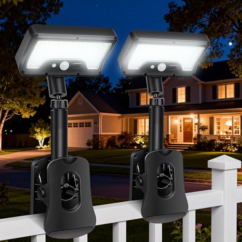 Lampe solaire extérieur à pince avec détecteur IP65 lot de 2