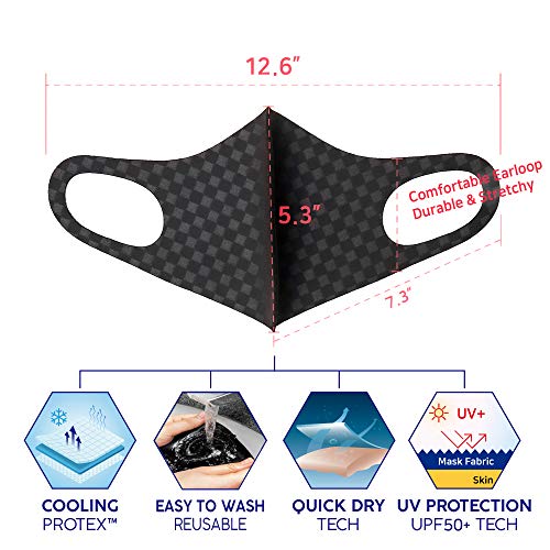 Face Mask UPF 50, UV Sunblock Protective, Unisex, Washable, Reusable, Breathable for Running2