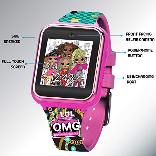 Accutime Kids Lol Surprise Pink Educational Learning Touchscreen Smart Watch Toy For Girls, Boys, Toddlers - Selfie Cam, Learning Games, Alarm, Calculator, Pedometer And More (Model: Lol4316Omgaz) #TOP4