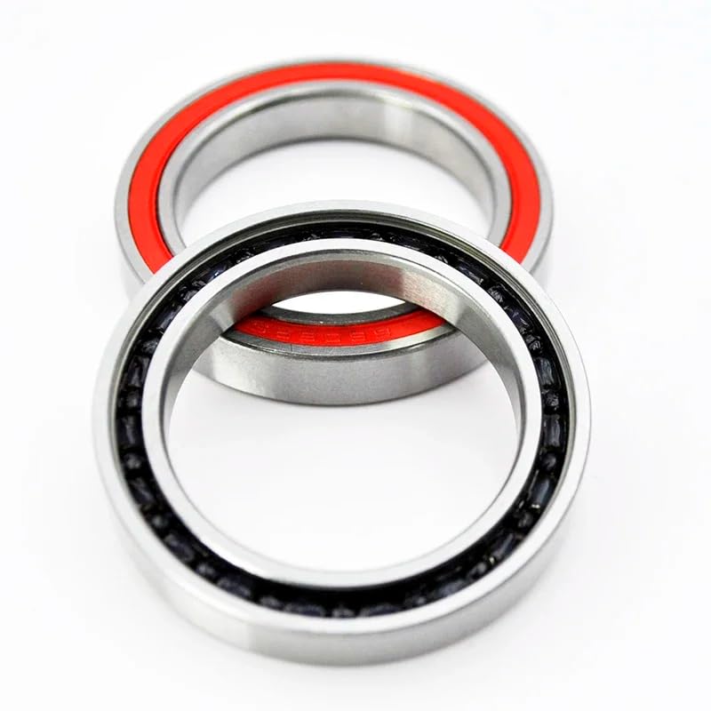 Hybrid Ceramic Bicycle Ball Bearings, 2 Pack, 6800 6802 6805 6806 6900 6902 2RS, Bearing Steel with Double Rubber Seals, Reduced Friction (MR24377 24x37x7mm)