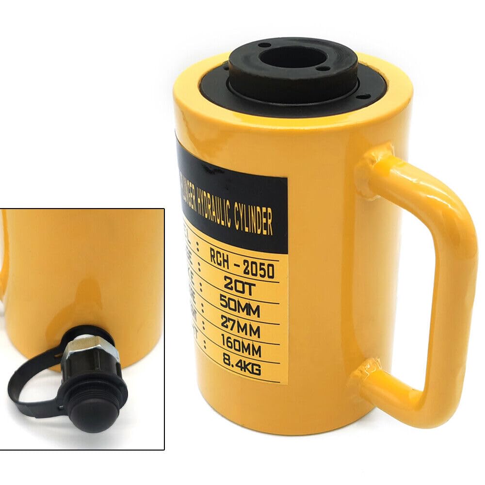 20T 160Mm Hub Hohlzylinder Hydraulikzylinder Hohlkolbenzylinder Kolbenweg Jack Hohl Single Acting Hydraulic Ram Cylinder Einzelwirkender Arbeitshub Geraderichten FüR GebäUde Und BrüCken