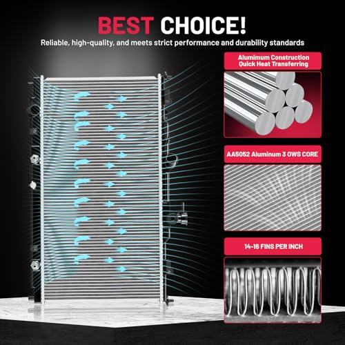 Image of BDFHYK 13389 Aluminum Radiator for Mazda 6 2011-2013