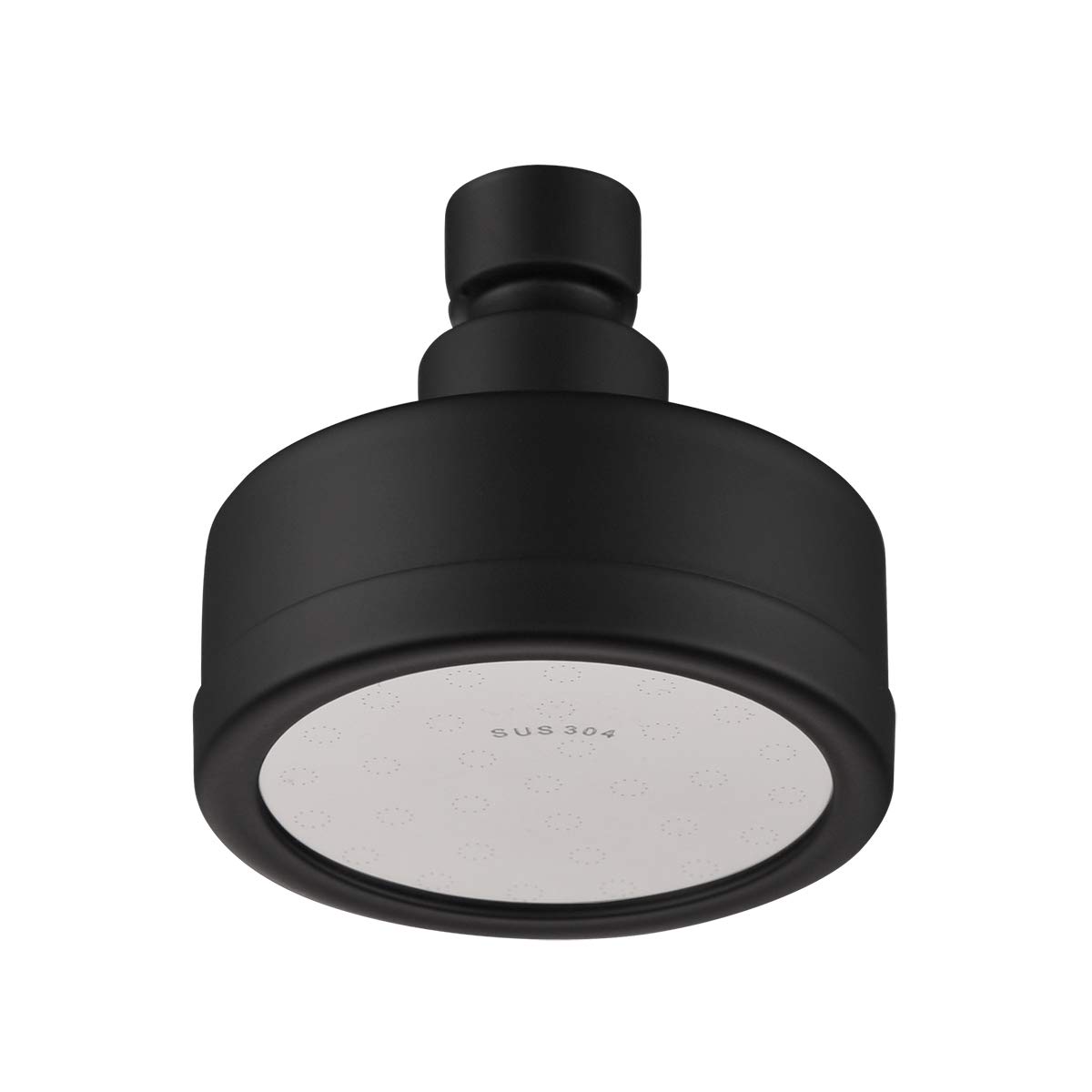 Tecmolog 304 Stainless Steel Black Shower head with High Pressure and Dense Rainfall, Wall mounted Rotary and Detachable Fixed Shower Head, BD141SB (small)