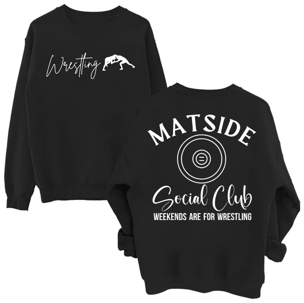 Matside Social Club Sweatshirt, Wrestling Mom Shirt, Wrestling Mama Sweatshirt, Weekends Are For Wrestling Sweatshirt