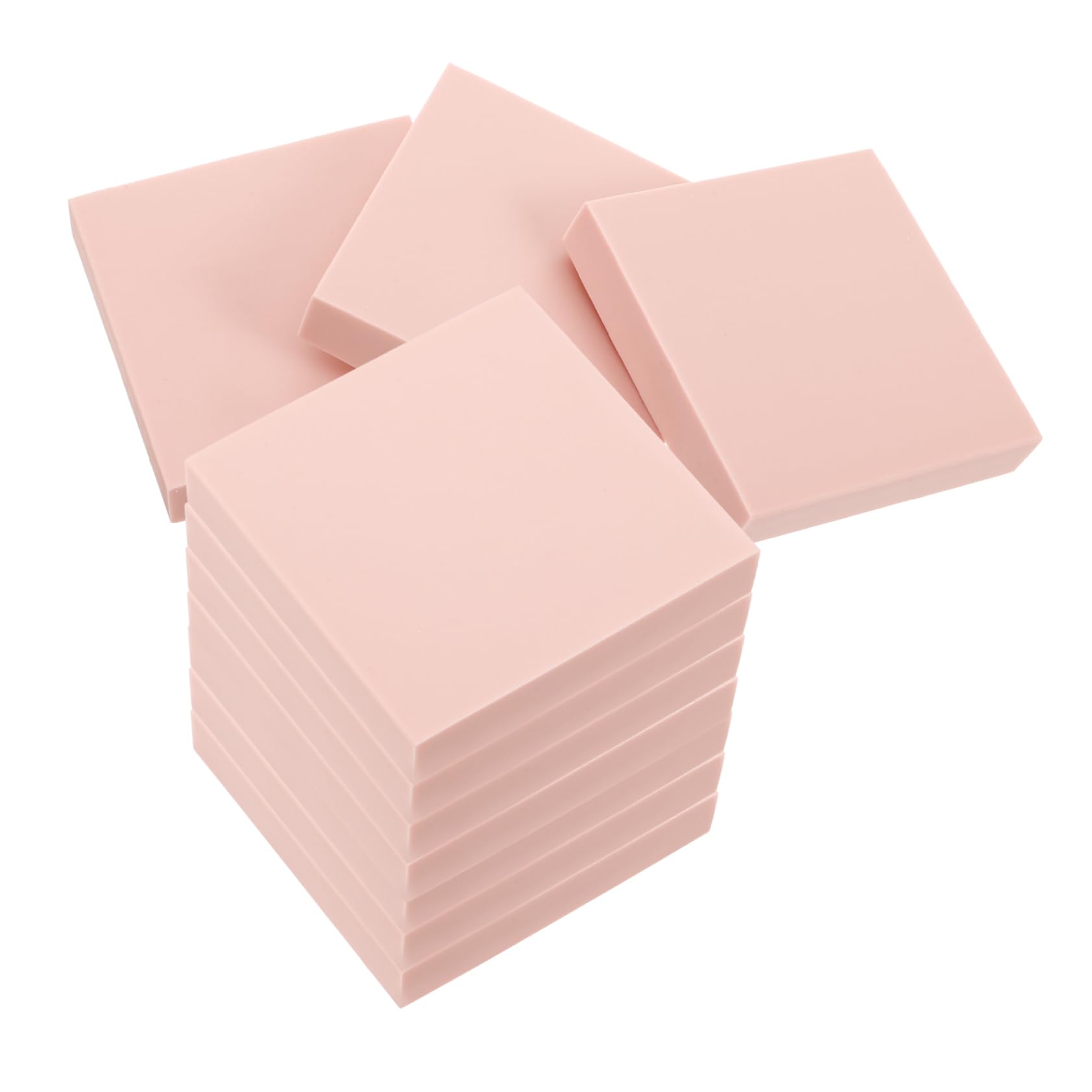 Housoutil 10pcs Rubber Piles Letter Stamps for Clay Engraving Block Rubber Material Rubber Blocks Accessories Rubber Stamp Multi-Function Rubber Blocks Hand Carved Rubber Bricks Eraser Pink