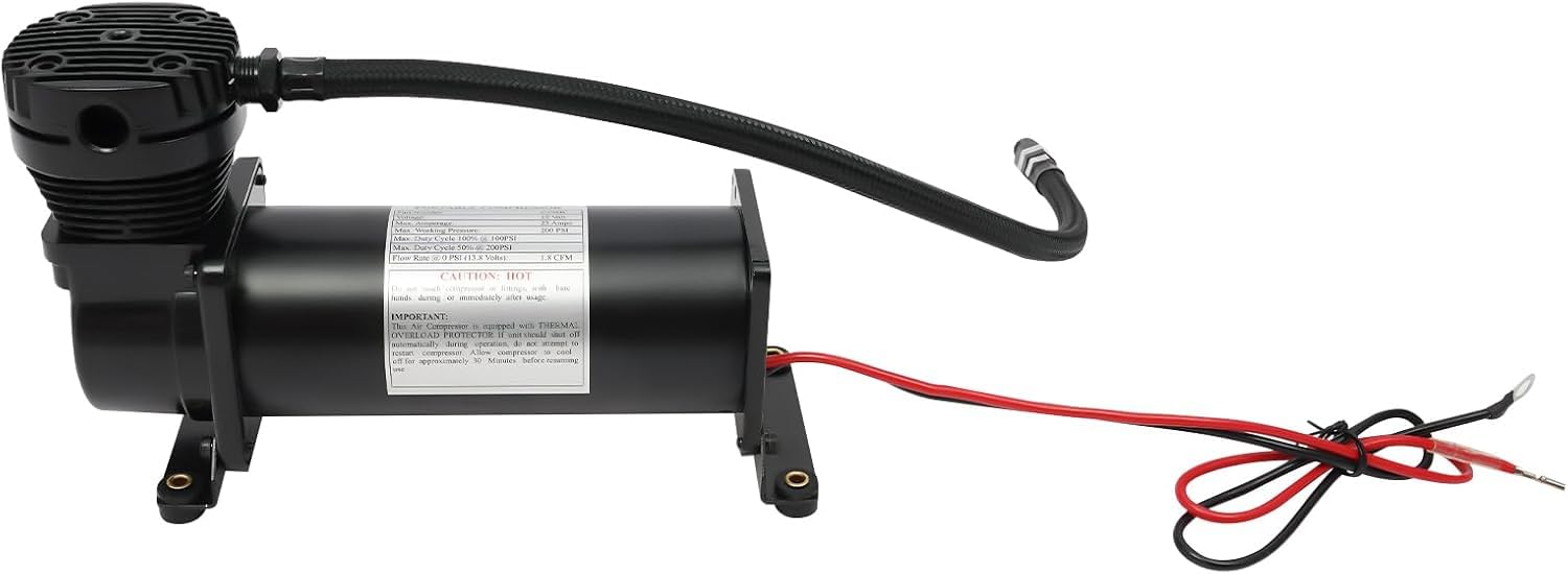 Zestaw Sprężarki Powietrza 12 V Przenośna Sprężarka Powietrza I Zestaw Naprawczy Do Opon 200 Psi Sprężarka Zawieszenia Pneumatycznego Do Klaksonów Samochodowych Opony Materace Pneumatyczne