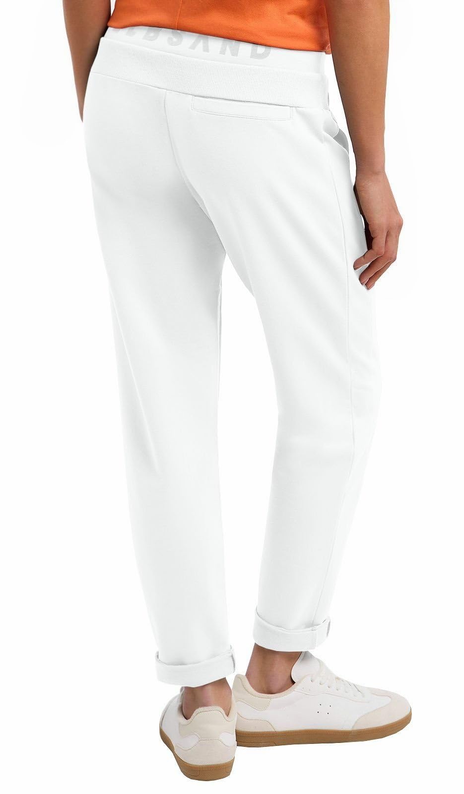 Elbsand ESWBrine - Pantalones de chándal para mujer, Blanco, XL