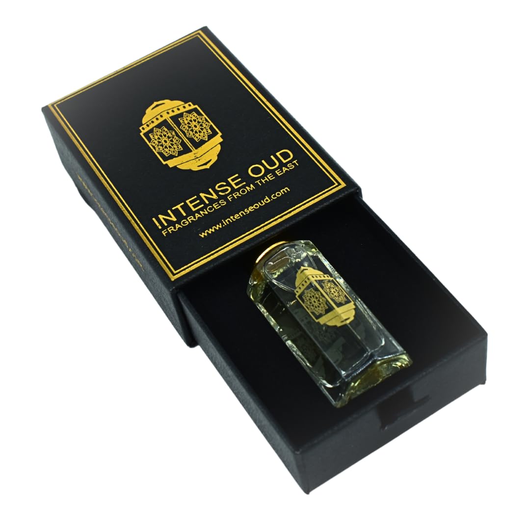 INTENSE OUD One Mile Arabian Perfume Oil for Men, 12ml (0.40 oz), Alcohol-Free, Long-Lasting Concentrated Fragrance with Cinnamon & Patchouli Notes, in Black Gift Box
