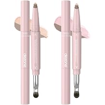 DEZONE Dual-Ended Under-Eye Makeup Pen with Water Drop Applicator, 3D Highlight and Shadow, Long-Lasting Waterproof Formula, 250mg DB01+DB02, 250mg