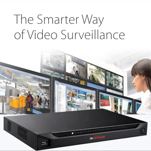 Image of CP Plus 16Ch 4K 2HDDs Network Video Recorder, Instastream, H.265, H.264, MJPEG,Upto12MP Resolution, AI Disabled: 160 Mbps Incoming, 2 SATA HDDs Upto 20TB Each, 2USB Ports [CP-UNR-4K4162-V4]