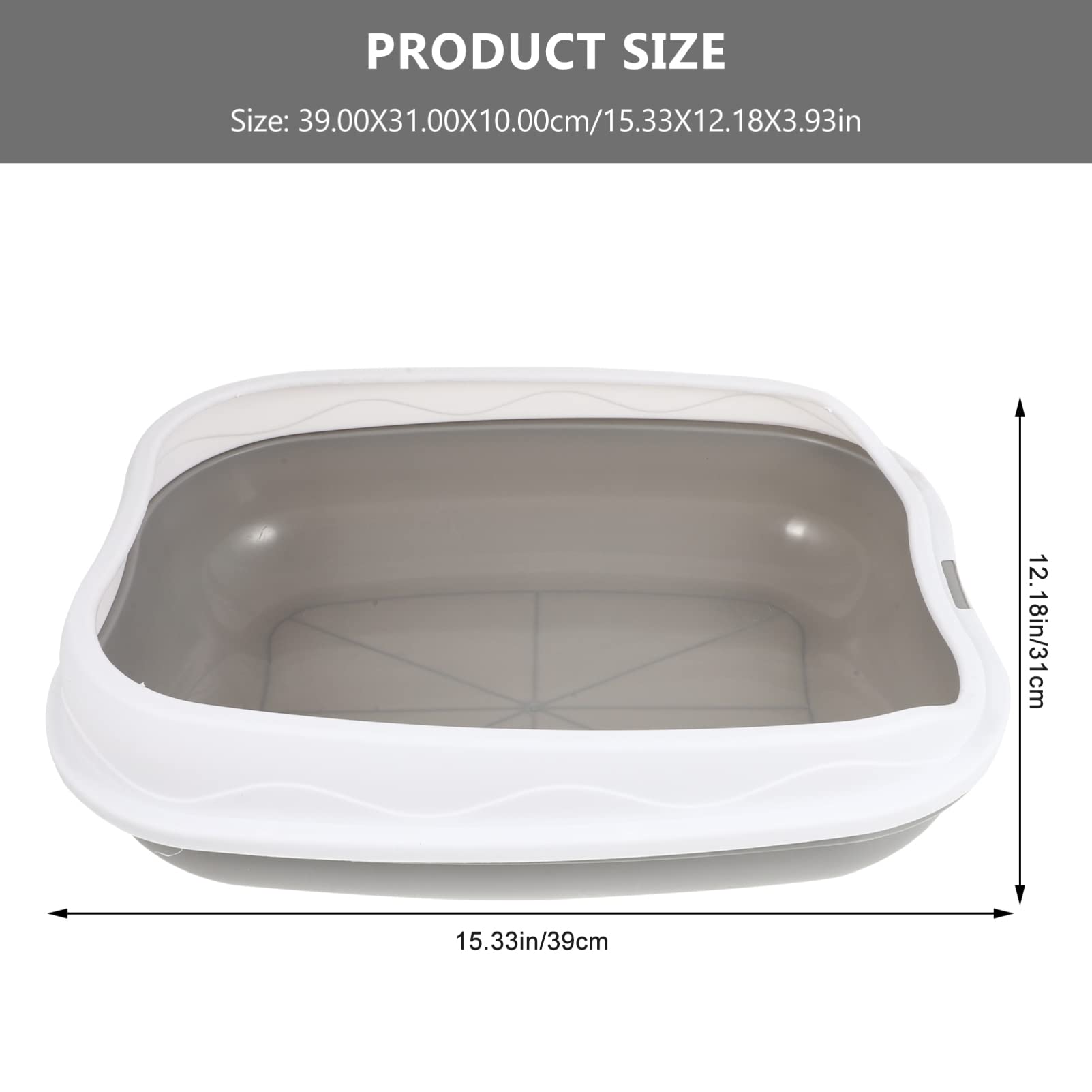 HOLIDYOYO 1 Set Semi Enclosed Cat Litter Box Kitten Training Potty for Comfortable Use Durable Litter Pan for Home Color for Cat Owners