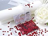 14g de decoración de mesa de dispersión. Boda Confeti, gran fiesta Confetir. 10,00x12,00x1,00 cm. Decoración de mesa festiva para la boda. Corazón de Confeti, aprox. 1.400 piez.. 0,5 cm de metal rojo brillante.