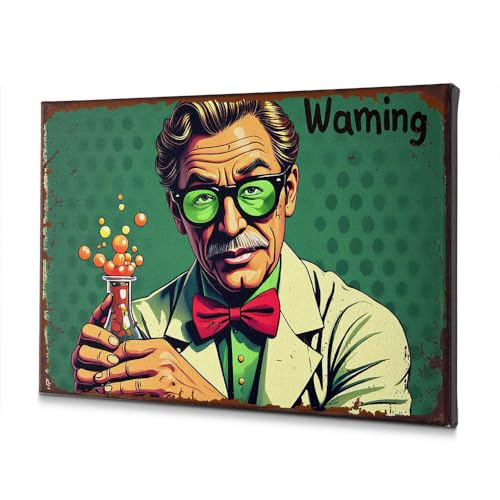 A Scientist holds a Bubbling Beaker pour décorer votre laboratoire