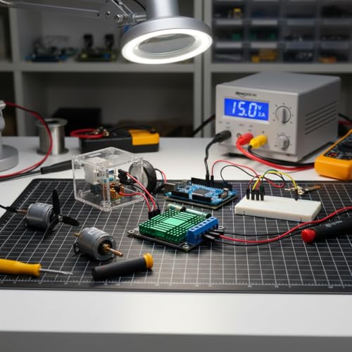 Controlador de motor de CC para corregir caídas de tensión en robótica 5