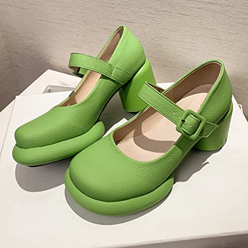 Touslecos Mary Jane Shoes Women Chunky Heal Platform Fashion Ankle Strap Round Toe School Uniform Pumps Sweet Lolita Shoes3