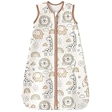 Yoofoss Baby Sleep Sack 0-6 Months 1.0 Tog Sleep Sack Organic Cotton Wearable Blanket for Newborns 2-Way Zipper Quilted Sleeping Sacks(Small)