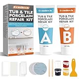 Bondtech Porcelain Repair Kit, White Bathtub & Tile Repair Kit, for Tub, Enamel, Fiberglass, Acrylic, Porcelain, Ceramic, Marble, Granite, Chips, Dents, Cracks, Hole (101)
