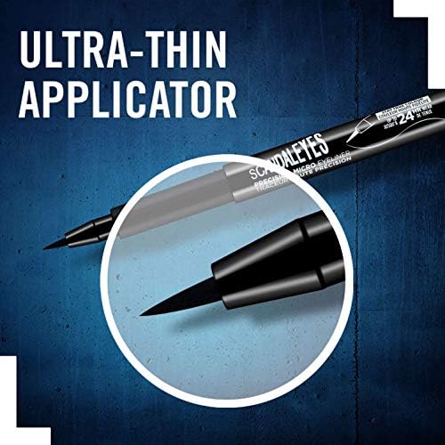 Rimmel - Scandal'eyes Precision eyeliner - Ultra precise felt tip - Long Wear, no burr - 001 Black - 1.1ml, Liquid