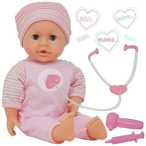 The New York Doll Collection B312 Interactive Talking Baby Doll Doctor Set Toy Pack thumb #1