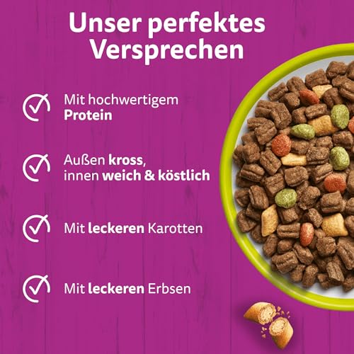 WHISKAS Trockenfutter für ausgewachsene Katzen 5 x 800g mit Lamm