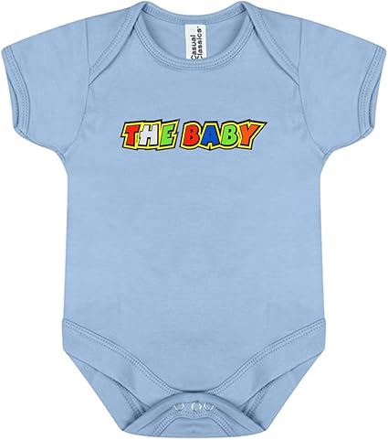 Crazydecals Baby,Clothing,Baby Boys 0-24m,Bodysuits & One-Pieces,Bodysuits Crazydecals THE BABY Rossi The Doctor Style Decal Heat Press Sticker On A Blue Baby Bodysuit