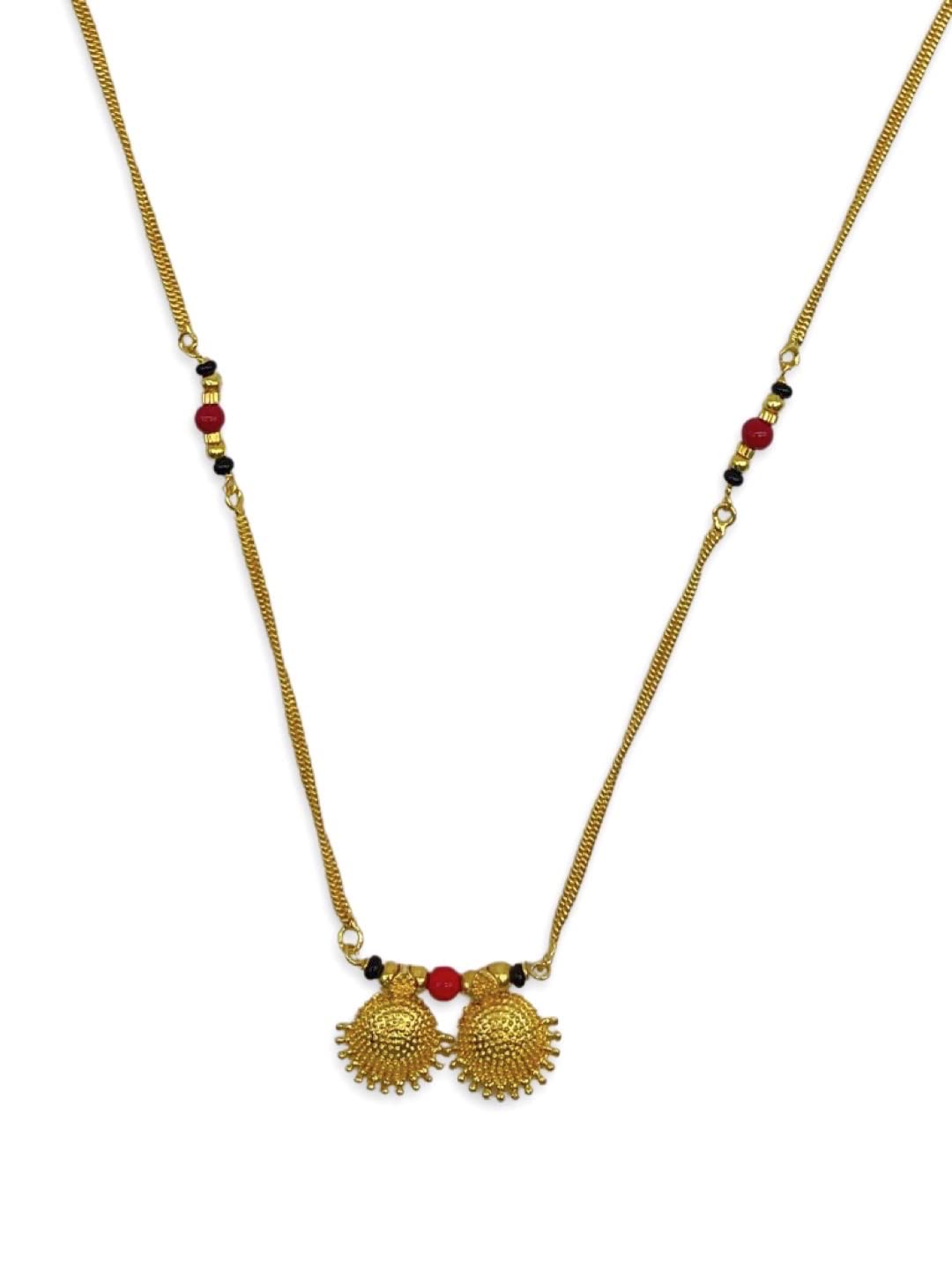 Long Mangalsutra Designs Gold Plated Necklace maharashtrian/south indian style vati Pendant mangalsutra red black beads gold multicolor chain Gold Mangalsutra Latest Designs For Women (30 Inches) (B09TSWMXB3) Amazon Price History, Amazon Price Tracker