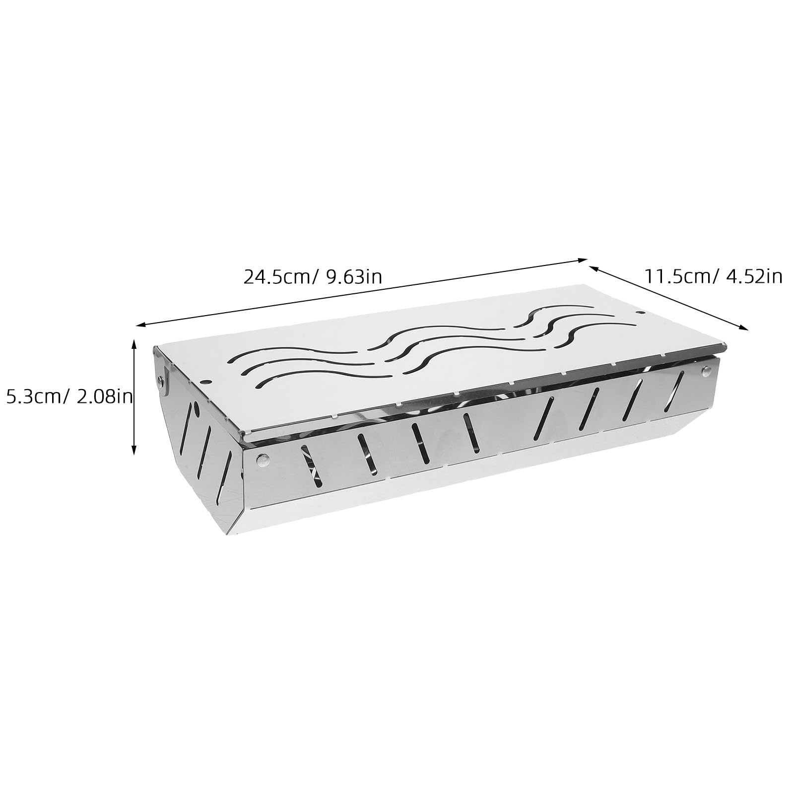 Scatola per Affumicare la Griglia in Acciaio Inox Bianco | Coperchio, Design Portatile e Posizionamento Semplice, per Grigliatura e Cottura All'aperto
