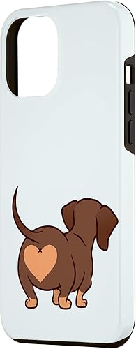 Miniatura 2 de iPhone 12 Pro Max Dachshund Butt Heart Weiner Dog Mom Estuche de regalo