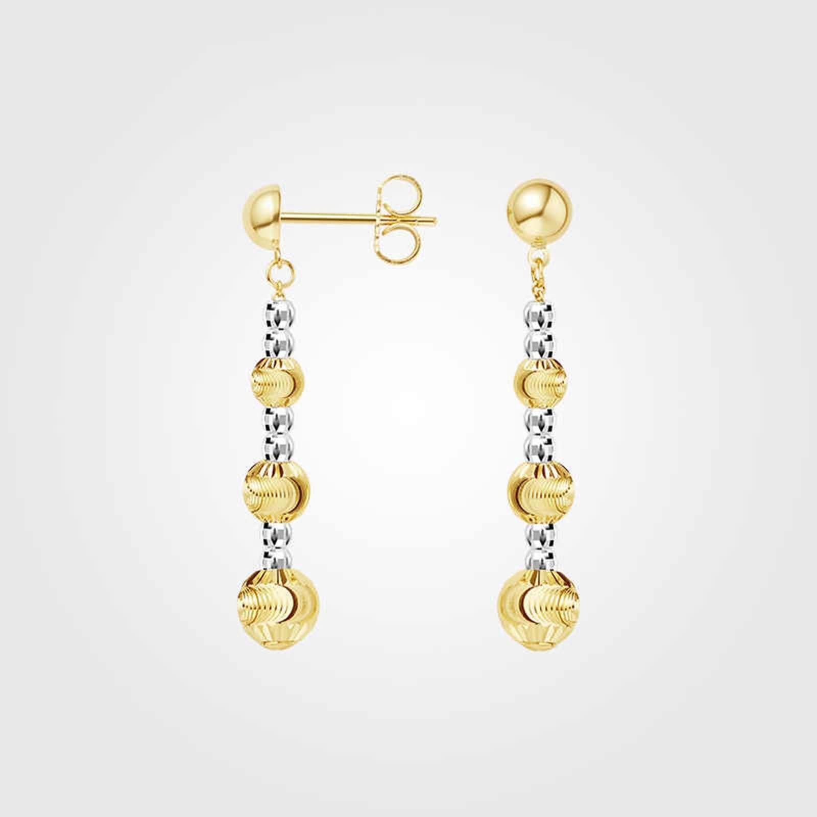 Ohrringe Hochzeit für Damen 9K / 14K / 18K Gold, Perle, Ohrringe Gold Silber Damen