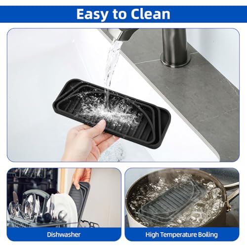 image for Aolso Silicone Refrigerator Drip Tray 2 Pack, Cuttable Water Dispenser