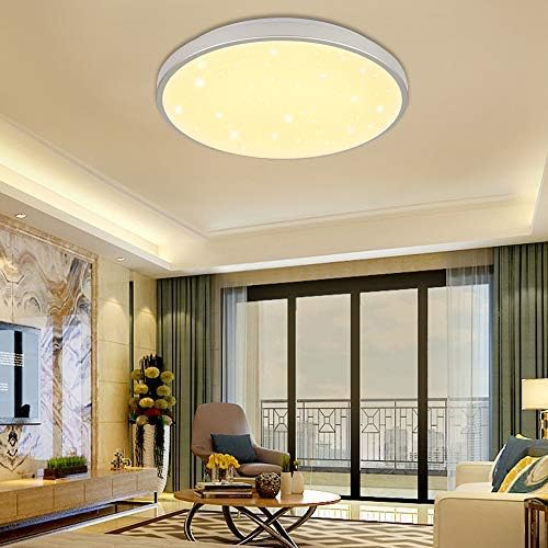 VINGO 12W Warm White LED Ceiling Light LED Starry Sky Ceiling Lamp Suitable for Living Room Bedroom or Other Places [Energy Class A++]