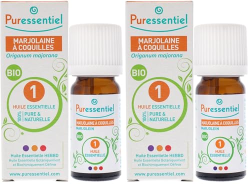 Puressentiel – Huile Essentielle Marjolaine à coquilles BIO – Contribue à la relaxation – 100% pure et naturelle – HEBDD – Origanum majorana – 5...