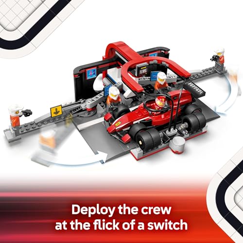 LEGO City F1 Pit Stop & Pit Crew with Ferrari Car Toy - Model Race Car Toy Building Playset for Kids, Boys and Girls, Ages 6+ - F1 Collectible for Fans - Gift Idea for Birthdays - 60443 - image 3