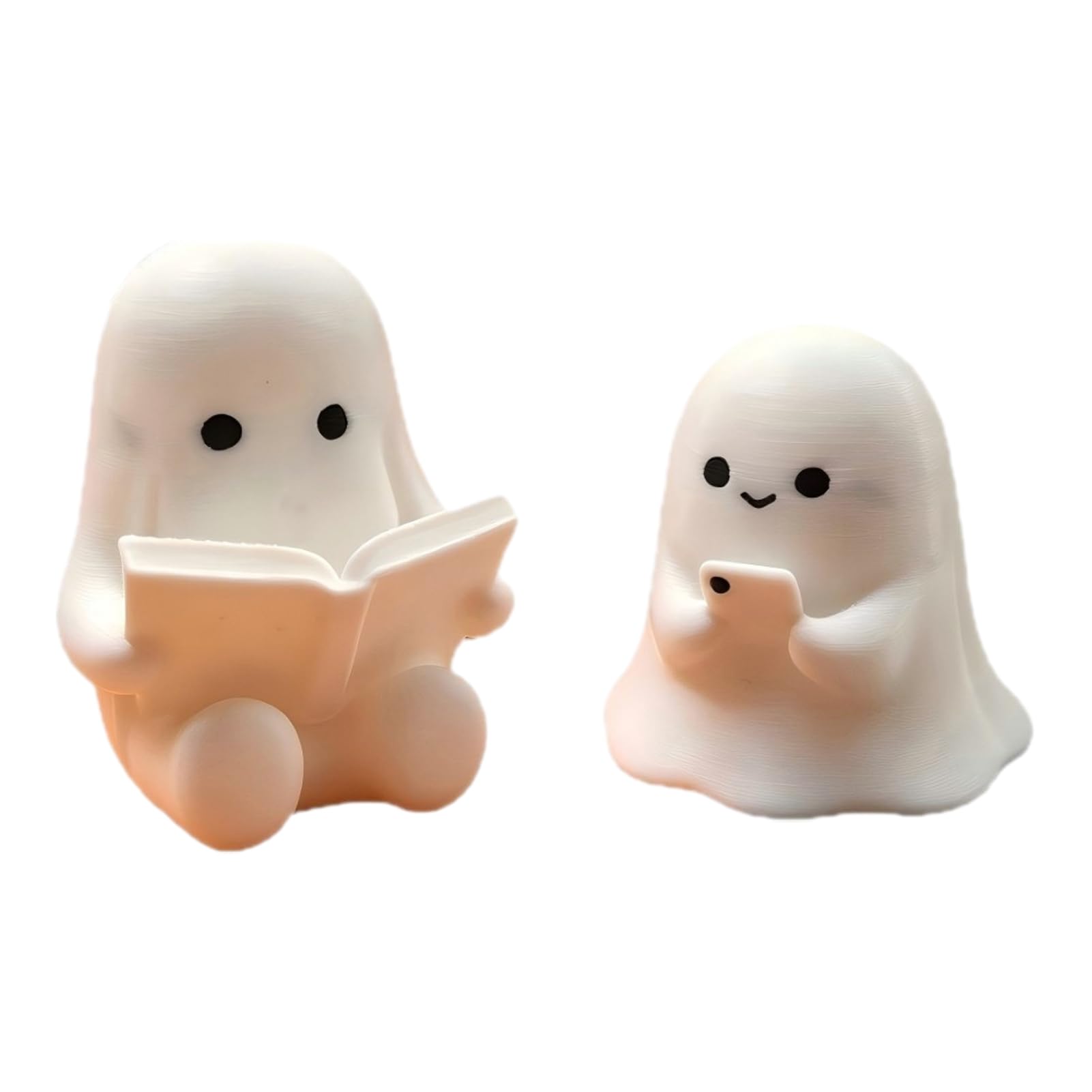 3D Printed Ghost Ornament Cute Spooky Resin Statue for Desk Home Decor