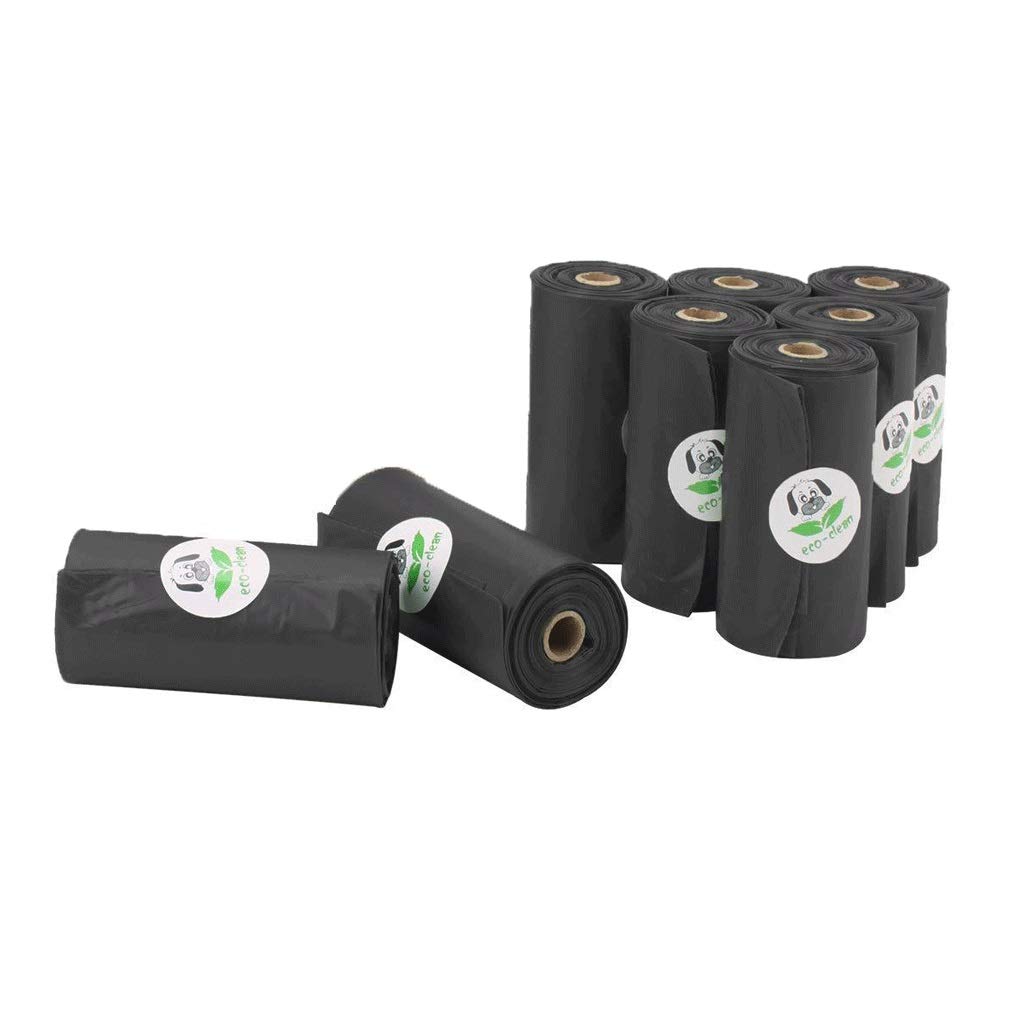 Degradable Environmentally Friendly Pet Garbage Bag Shit Portable Picker Water Dispenser Pet Cleaning Supplies Black 8roll pet garbage