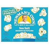 Newman's Own Microwave Popcorn, Sea Salt, 9.6-oz. (Pack of 12)