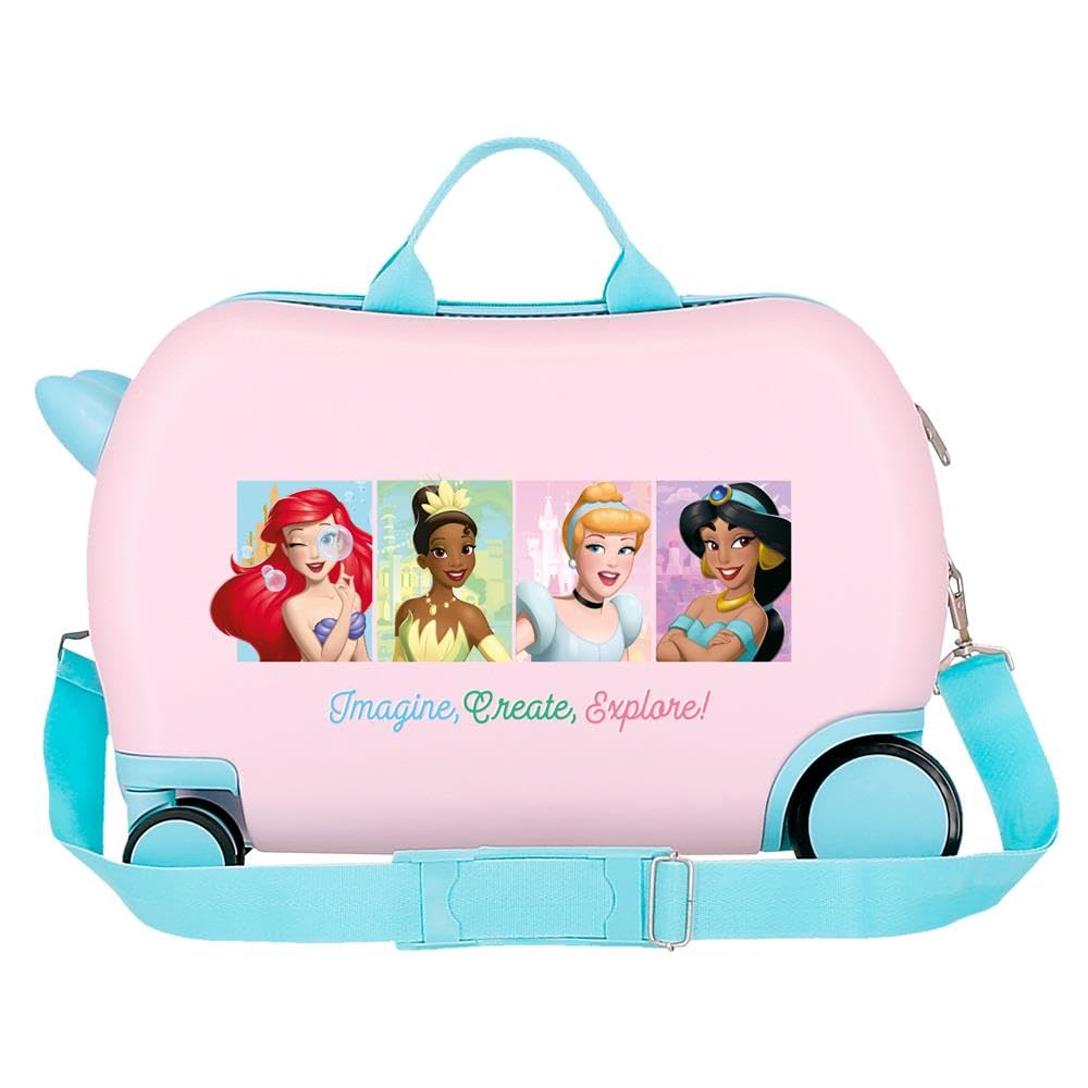Disney Princess La valigia rigida a 4 ruote con lucchetto a combinazione per bambini è realizzata in ABS, un materiale rigido e leggero. Da Joumma Bags.