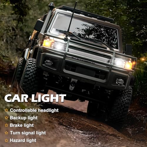 Image of RC Truck, 1 /12 LC79 RC Rock Crawler, MN-82S New Upgrades Land Cruiser Remote Control Pickup Off Road RTR 2.4GHz Remote Control Rock Crawler Car with Controllable Headlights DIY Customization