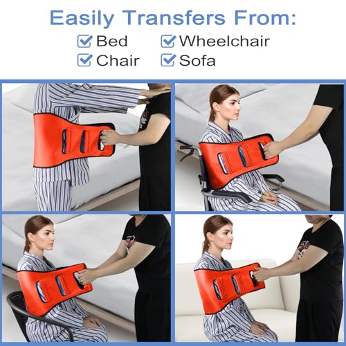 Écharpe de transfert lit sangle de levage du dos orange patient - 3