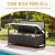 DWVO 70Gal Outdoor Storage Bench with Cushion & Composite Wood Backrest, All-Weather Wicker Deck Bench with Rustproof Bag, Poolside, Patio, Garden (Brown)