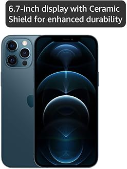 Apple iPhone 12 Pro Max (256GB, Pacific Blue) [Locked] + Carrier Subscription