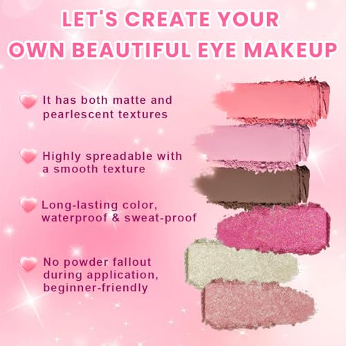 Image of SUAKE Nude Pink Eyeshadow Palette, Matte & Shimmer, High Pigmented 20 Colors Brown Purple Eye Shadow Primers for Eye Makeup, Korean Powder Palet de sombras de ojos (01)