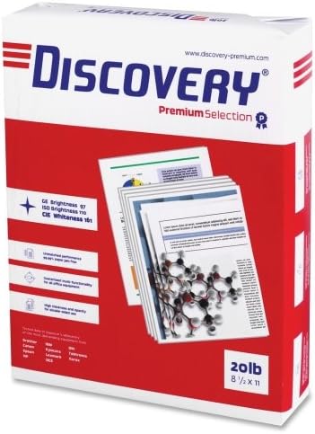 Wholesale CASE of 5 - Soporcel Discovery Multipurpose Paper-Multipurpose Paper,8-1/2"x11", 20 Lb,97 GE, 5000Sht/CT,WE